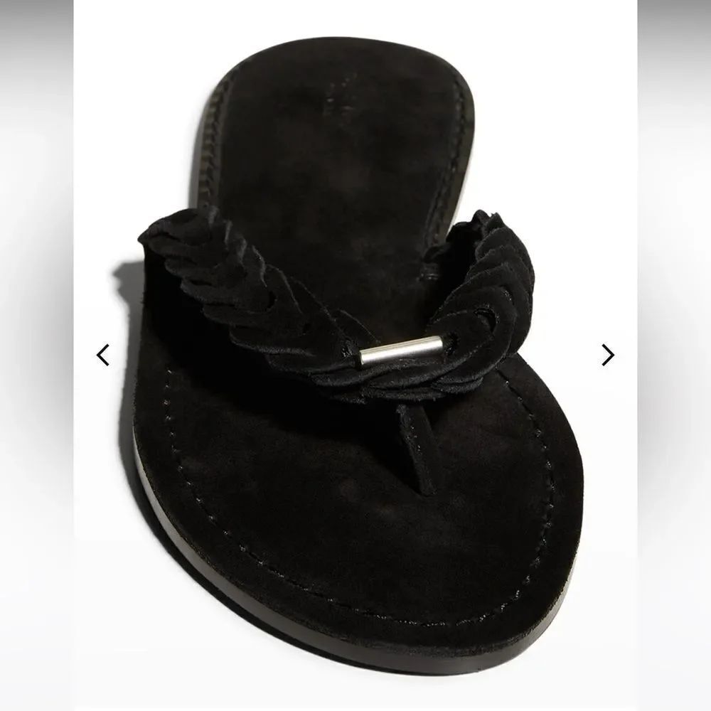 Rag & Bone Melrose Woven Suede Thong Sandals NEW